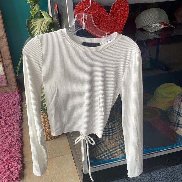 4x2DTY RIB OPEN BACK TIE DETAIL LONG SLEEVE - Picture 2 of 3